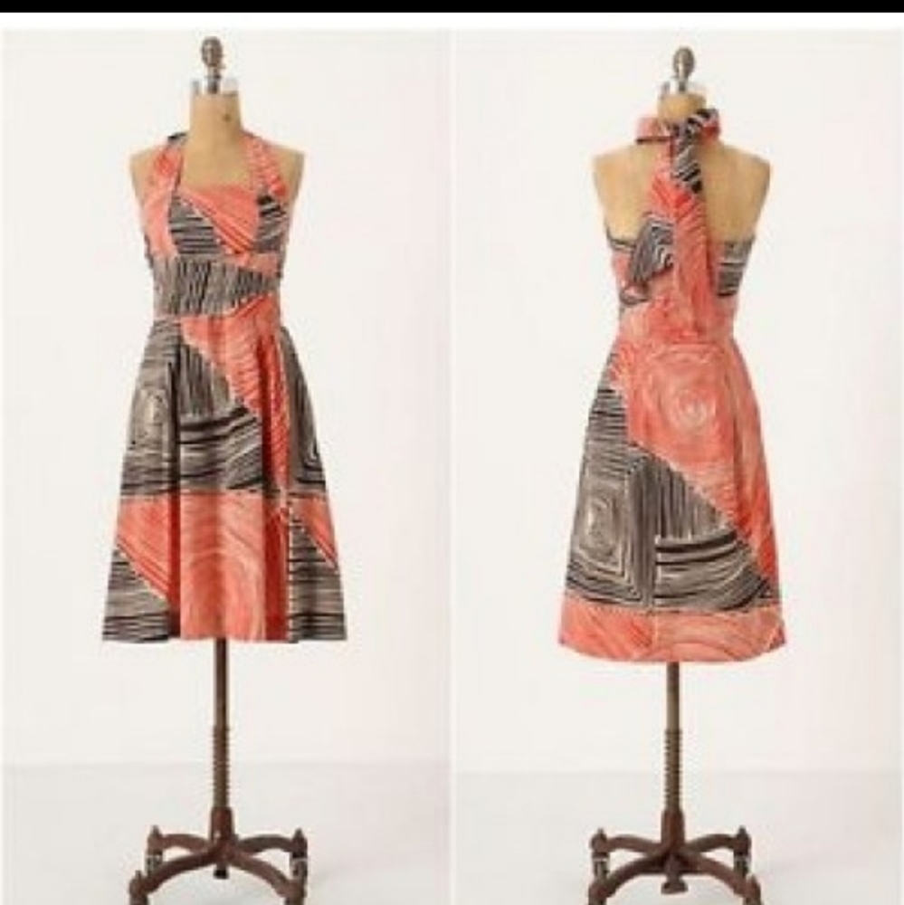 NWT Spiral A Line Halter Dress